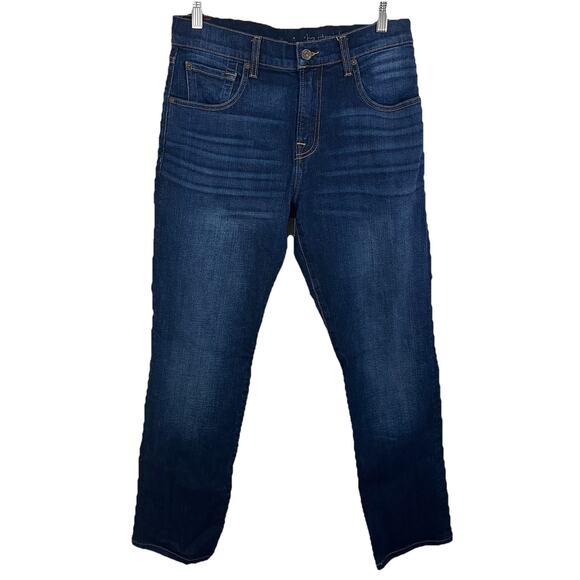 7 For All Mankind The Straight Leg Jeans Mens Size 32 X 30 Dark Wash - Picture 1 of 5